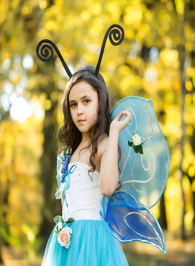 Liatunou Butterfly Antenna Headband Moth Bug Antenna Headband Accessories for Halloween Christmas Party (Black) - Image 4
